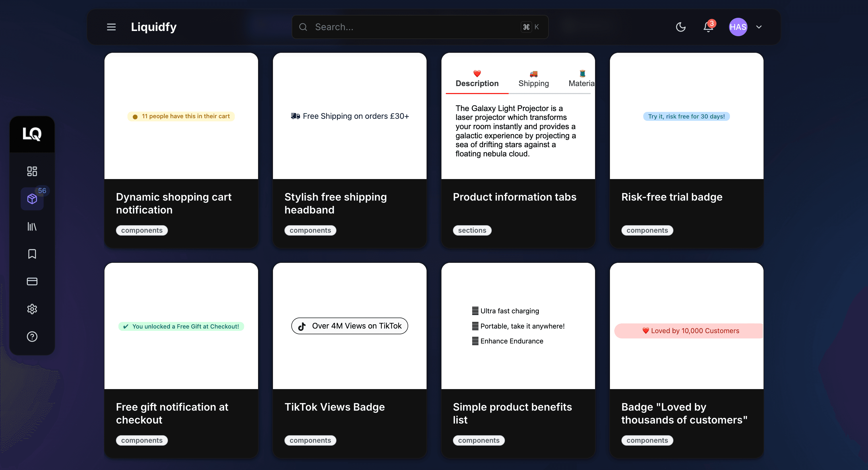 Liquidfy Dashboard Preview